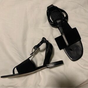 Rag & Bone Black Leather and Suede Sandals